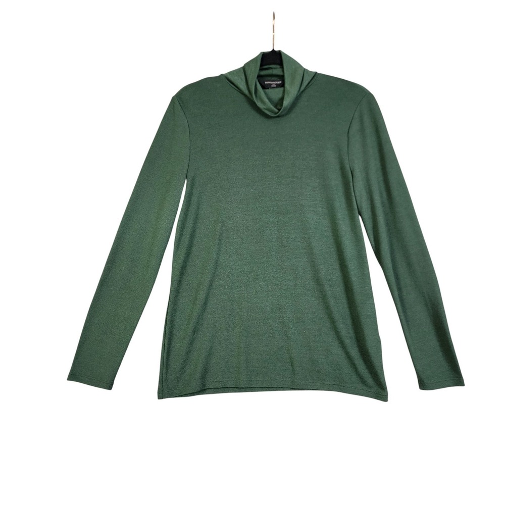 Banana Republic Factory Womens Luxespun Turtleneck Size Medium Green Long Sleeve
